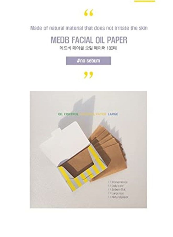 MED B MEDB Facial Oil Paper 100 sheets 