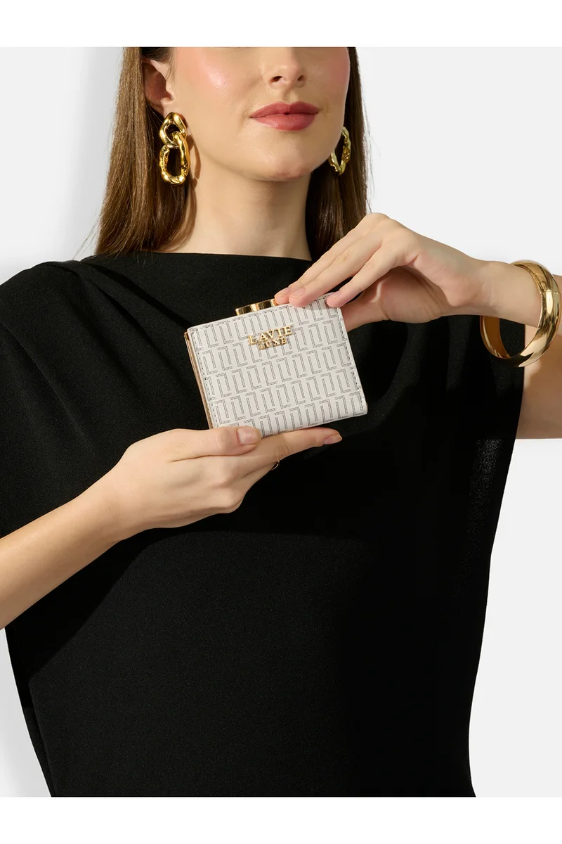 Lavie Luxe Women's Mono frame25 small wallet (White)