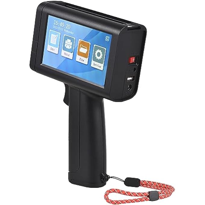 INKJET PRINTER 600DPI HIGH DEFINITION - HANDHELD PRINTER PORTABLE INKJET CODE PRINTER WITH 4.3 INCH LED TOUCHSCREEN QUICK-DRYING INK CARTRIDGE FOR LABEL/PRODUCTION DATE/BARCODE/LOGO PRINT - Image 2