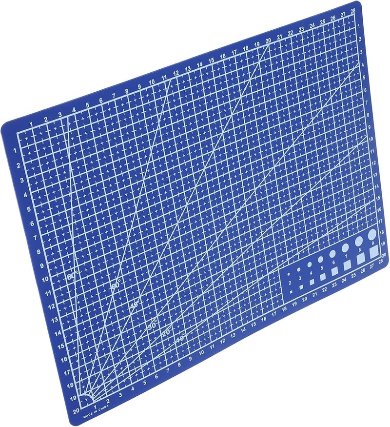 Healifty A4 Self-healing Double-sided Cutting Mat in Blue Tone 30×22cm for Sewing Quilting Crafting Hobbyists and Artists - Image 1