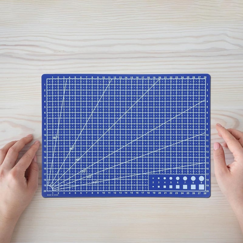 Healifty A4 Self-healing Double-sided Cutting Mat in Blue Tone 30×22cm for Sewing Quilting Crafting Hobbyists and Artists - Image 4