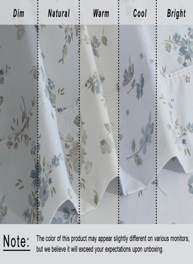 RUVANTI 100% Organic Cotton Sheets Full Size, Percale Weave, GOTS Certified, 4-Piece Set, Deep Pocket 15", Crisp & Breathable, Soft Durable Bedding, Sábanas Algodón Orgánico - Halcyon - Image 5