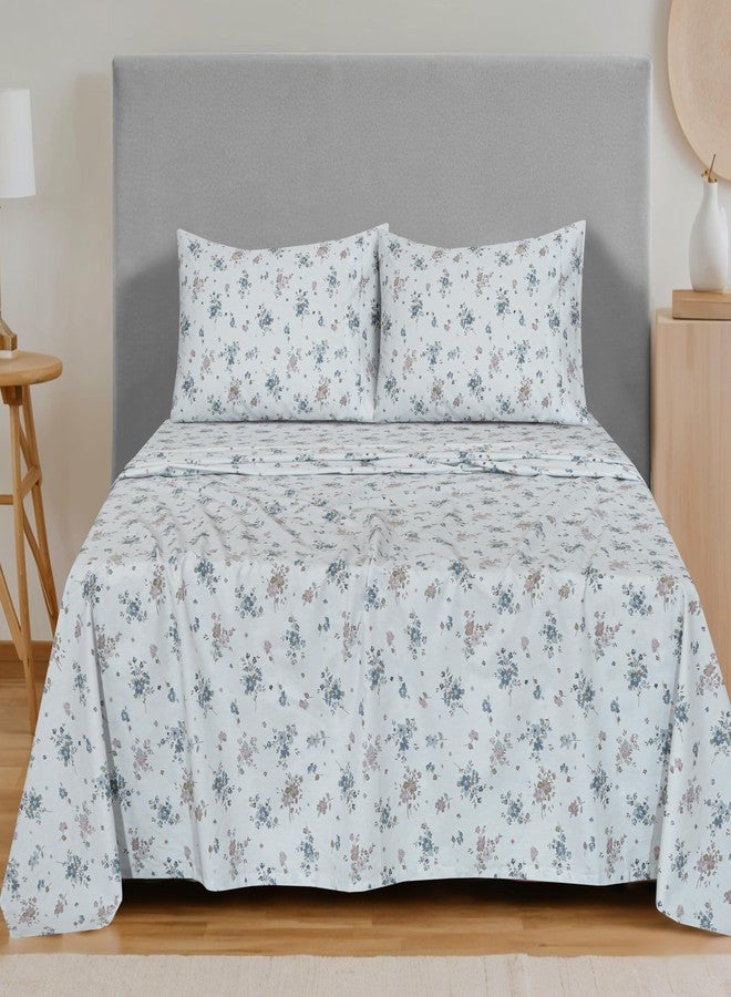 RUVANTI 100% Organic Cotton Sheets Full Size, Percale Weave, GOTS Certified, 4-Piece Set, Deep Pocket 15", Crisp & Breathable, Soft Durable Bedding, Sábanas Algodón Orgánico - Halcyon - Image 2