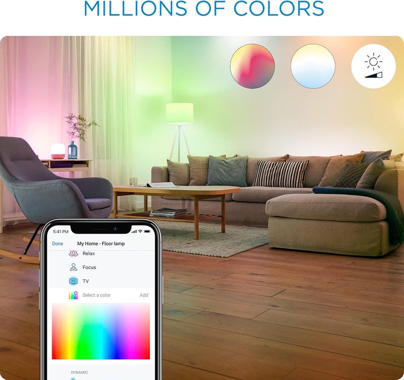 Wiz WFB 60W A60 E27 922-65 RGB 1CT/6 Smart WiFi LED Light Bulb, 16 Million Colors - Image 4