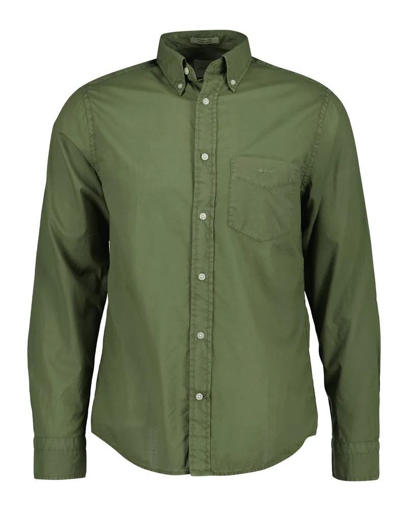 غانت Regular Fit Garment-Dyed Cotton Voile Shirt