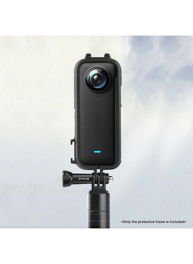 PULUZ - PULUZ Panorama Camera Protective Frame Video Cage with Dual Cold Shoe Tripod Adapter Mount Camera Vlog Accessories for Insta360 X3 - Image 1