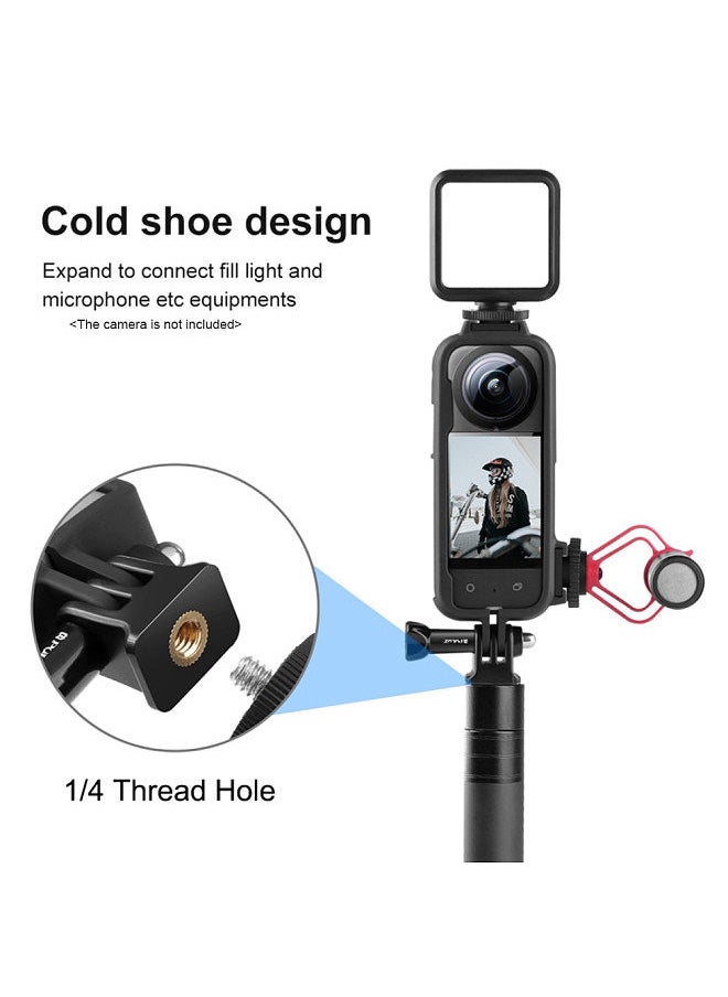 PULUZ - PULUZ Panorama Camera Protective Frame Video Cage with Dual Cold Shoe Tripod Adapter Mount Camera Vlog Accessories for Insta360 X3 - Image 1