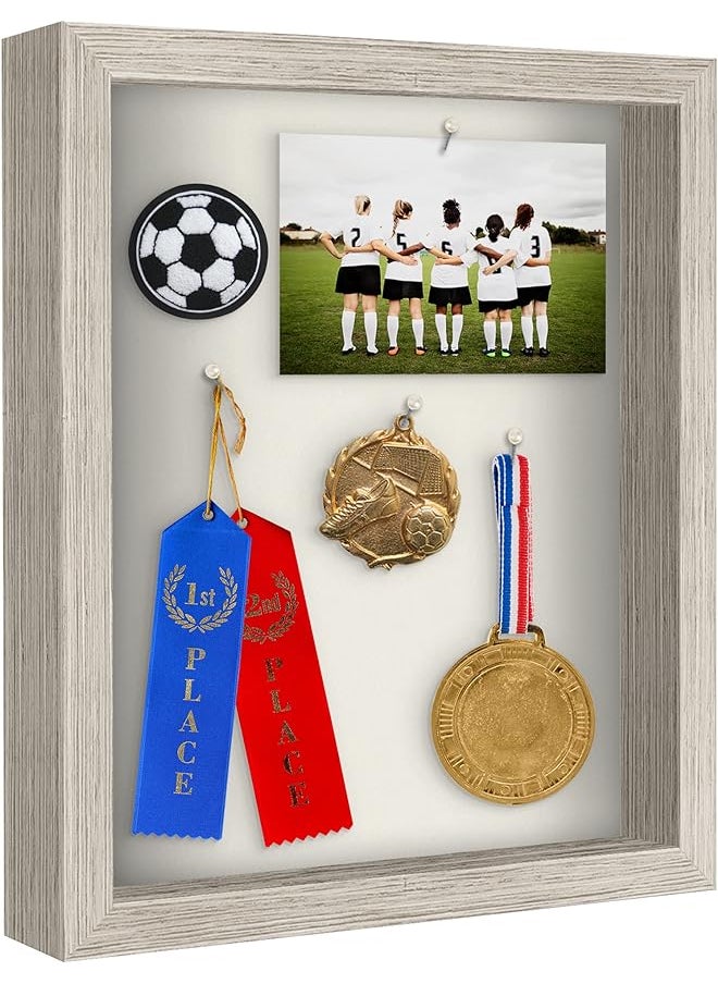 11x14 Shadow Box Frame in Driftwood with Soft Linen Back - Composite Wood with Polished Glass - Shadow Box Display Case Horizontal and Vertical Formats for Wall and Tabletop - pzsku/ZCC39FC07EF5B82F81348Z/45/_/1695798978/08ca597a-fb51-4b28-bb00-6ae5f0b0e041