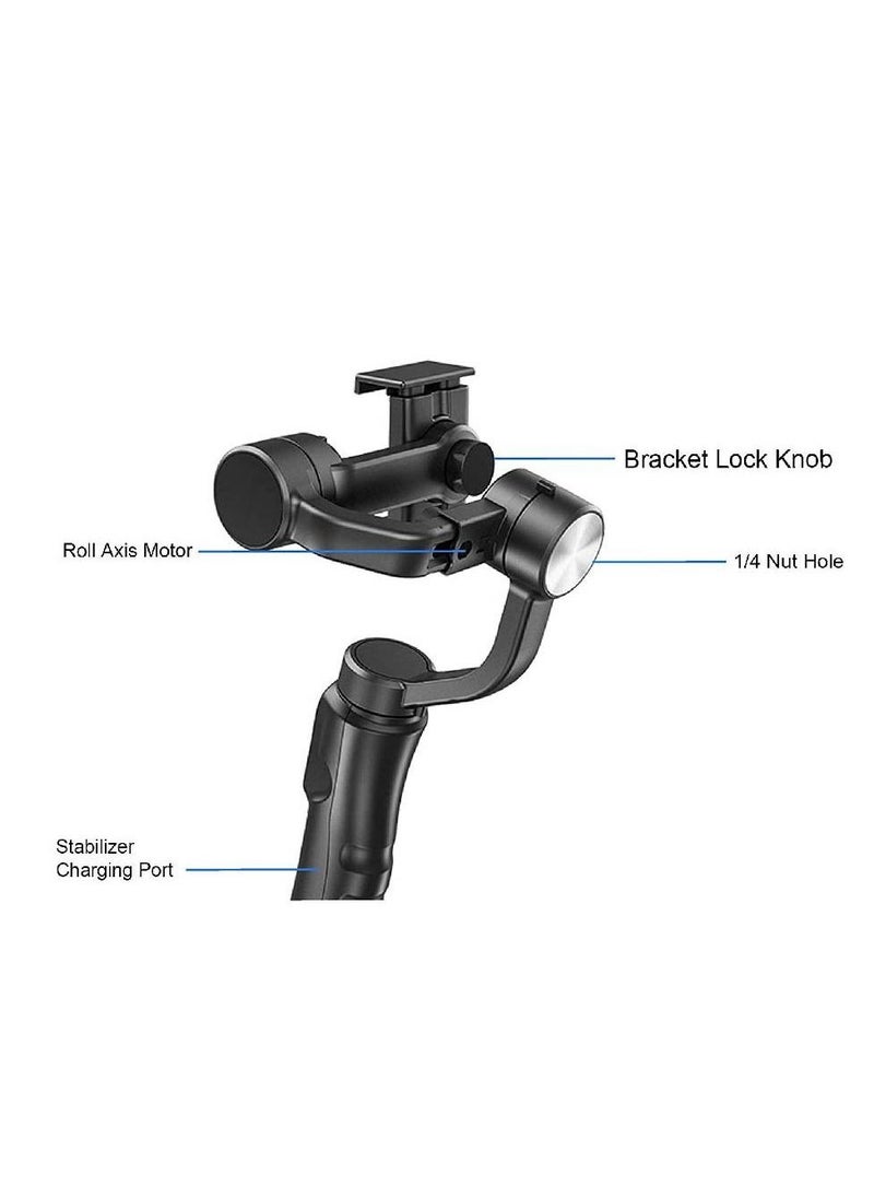 Generic - 3-Axis Gimbal Stabilizer For Smartphone Handheld  Aanti-Shake Phone Gimbal Stabilizer With Tripod,Mode Object Tracking,3 Different Modes,For Vlog - Image 1