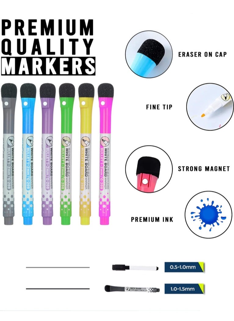 Generic [Monthly] Magnetic Whiteboard Planner, Weekly Monthly Planner Calendar Board Set, Fridge Whiteboard Planning Organizer, Dry Erase, To Do List, Stain Resistant Surface with 1 Eraser, 3 Markers for Kitchen or Office  - Image 4
