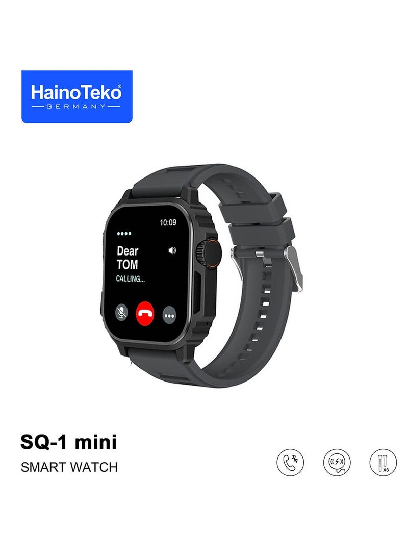 Haino Teko - Haino Teko SQ1 Mini Smart Watch With Full Screen AMOLED Display 3 Pair Straps and Wireless Charger For Mens and Boys - Image 1