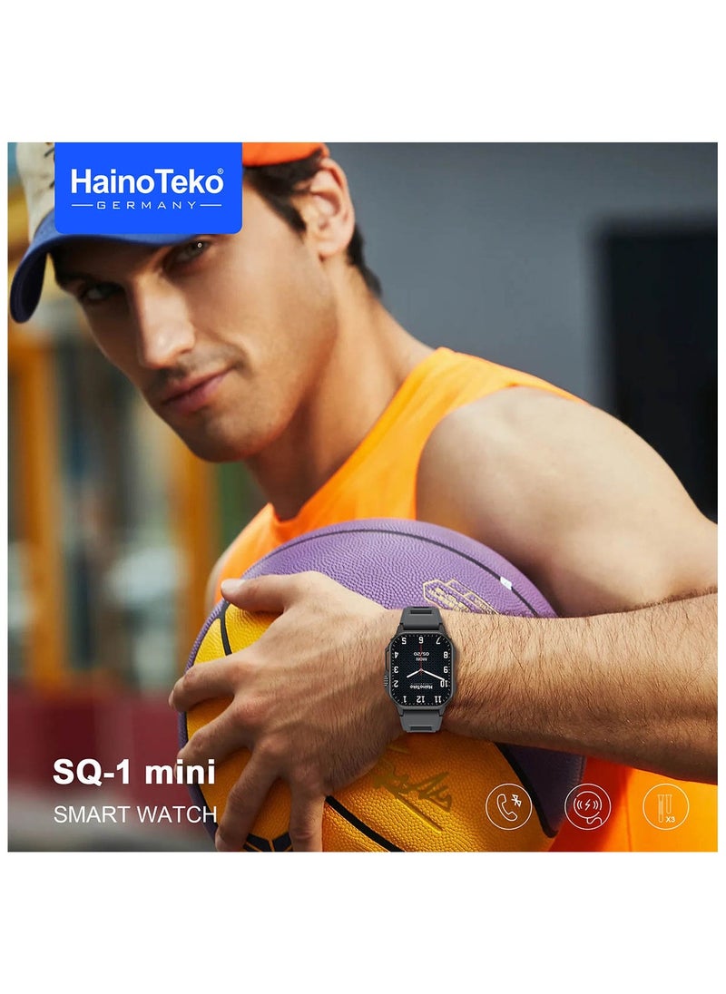 Haino Teko - Haino Teko SQ1 Mini Smart Watch With Full Screen AMOLED Display 3 Pair Straps and Wireless Charger For Mens and Boys - Image 1