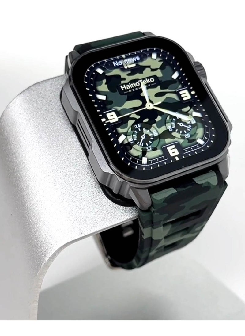 Haino Teko - Haino Teko SQ1 Mini Smart Watch With Full Screen AMOLED Display 3 Pair Straps and Wireless Charger For Mens and Boys - Image 1