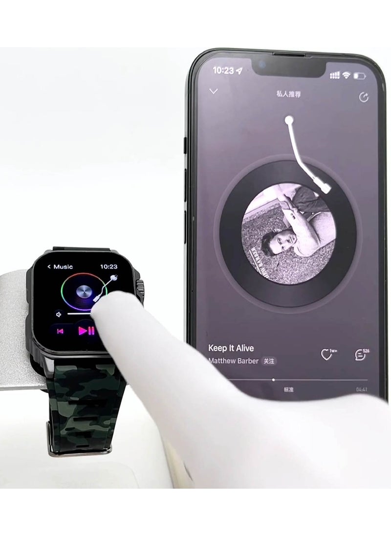 Haino Teko - Haino Teko SQ1 Mini Smart Watch With Full Screen AMOLED Display 3 Pair Straps and Wireless Charger For Mens and Boys - Image 1