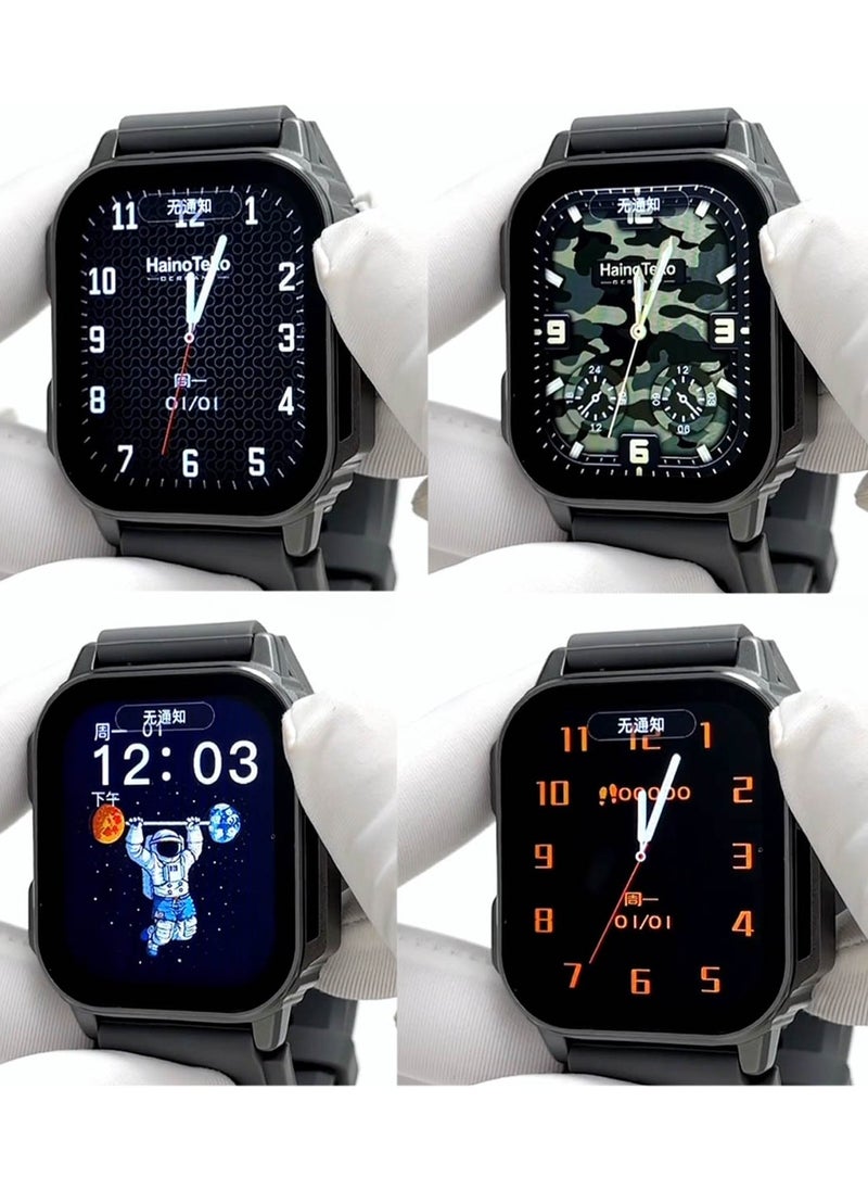Haino Teko - Haino Teko SQ1 Mini Smart Watch With Full Screen AMOLED Display 3 Pair Straps and Wireless Charger For Mens and Boys - Image 1