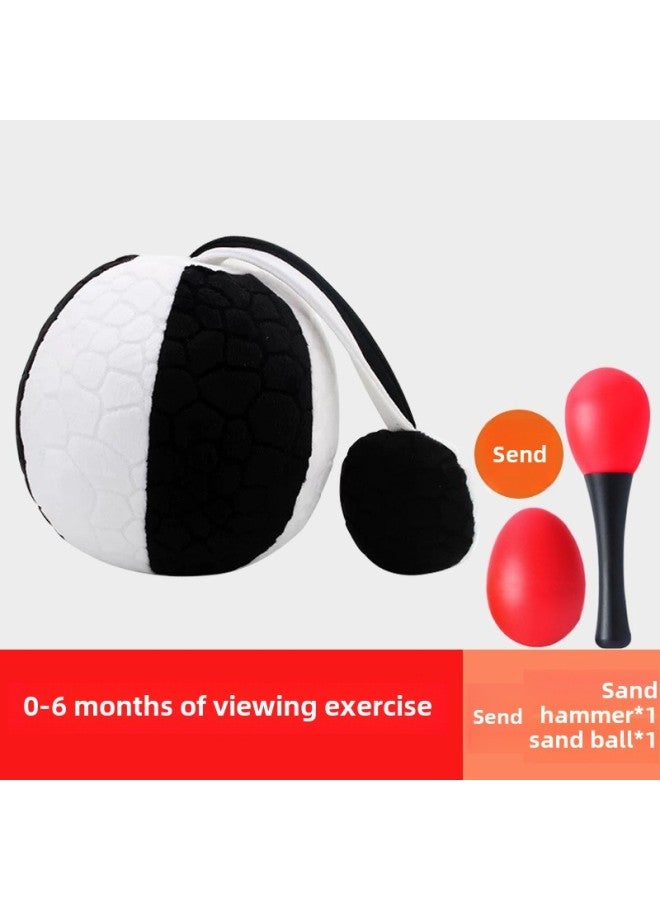 Baby Hand Rattle Toy 3-6-12 Months 0-1 Years Old Baby Newborn Children Educational Early Education Toy-Color:【Black And White Ball】 0-12 Months Follow-up, Listen-up And Grasp Training Package (Sand - Image 1