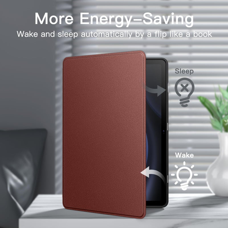 JETech Case for Samsung Galaxy Tab S9 FE 10.9-Inch with S Pen Holder, Slim Folio Stand Protective Tablet Cover, Multi-Angle Viewing (Wine) - Image 5