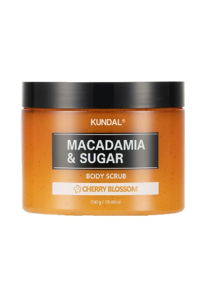 KUNDAL Macadamia & Sugar Body Scrub Cherry Blossom 550 g - Image 1