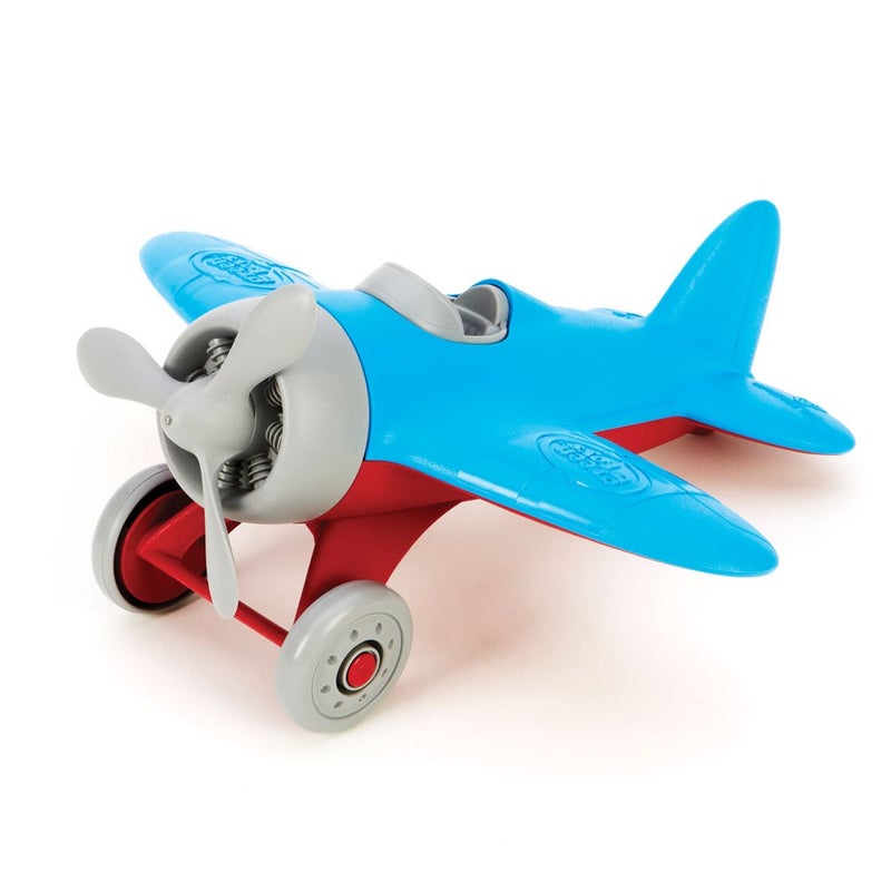Green Toys Airplane - BPA, Phthalates Free, Blue Air Transport Toy for Introducing Aeronautical Knowledge, Improving Grasping Power. Toy Vehicles - Image 2