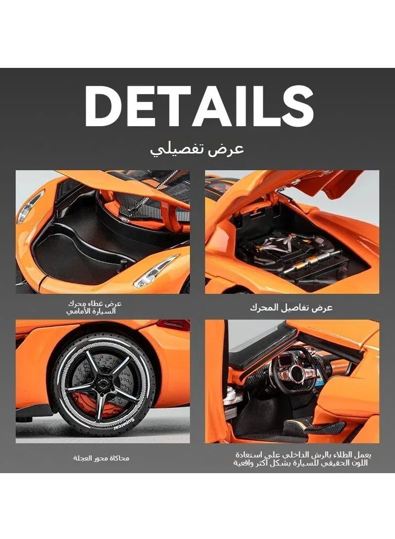 general Large Koenigsegg 1:24 car imitation real alloy supercar kids toy car car model boys collection - Image 4