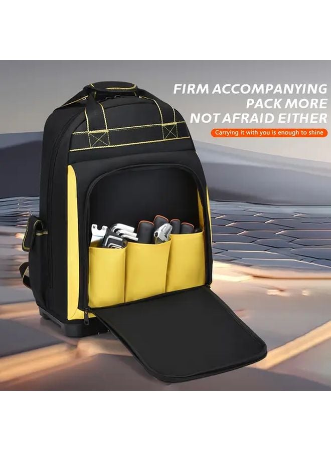 Heavy Duty Tool Backpack Water Resistant 21 Inches For Electrician Plumber - Image 2
