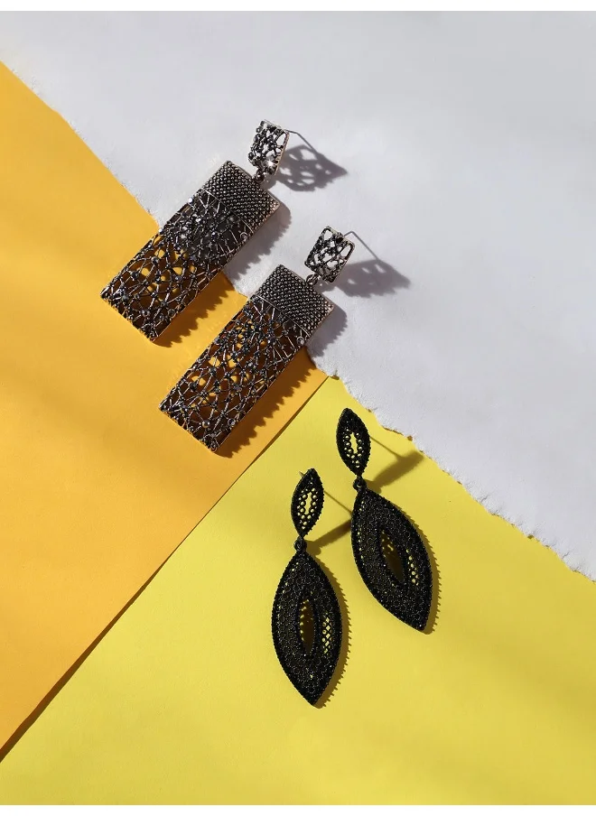 SOHI Pack Of Geometric Constellation Drop Earrings