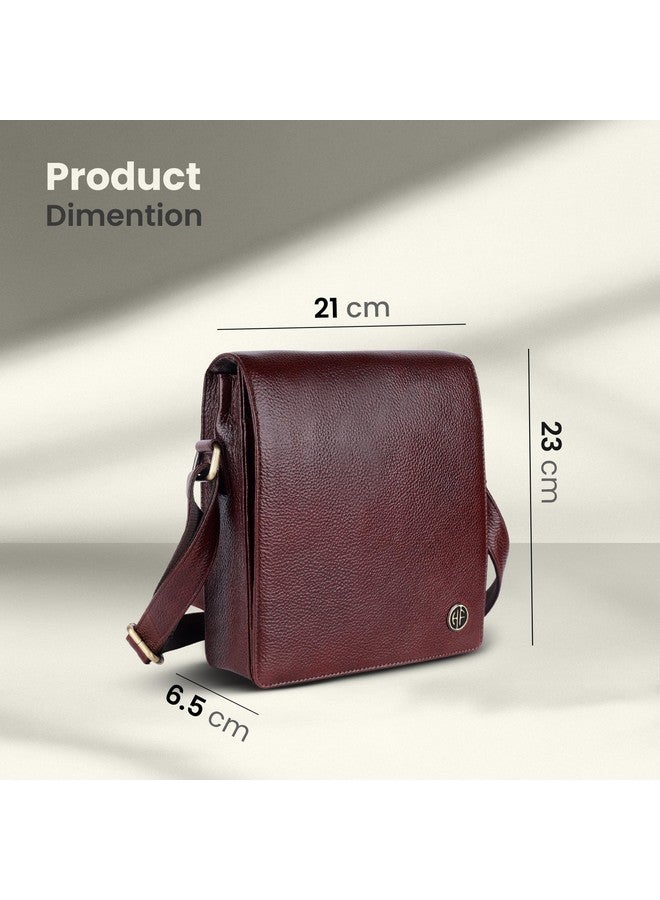 HAMMONDS FLYCATCHER Genuine Leather Sling Bag for Men, Stylish and Spacious Side Bag for Men, Crossbody Bag for Men Daily Use, Travel, Adjustable Strap, 1 Year Warranty - Brown - Image 4