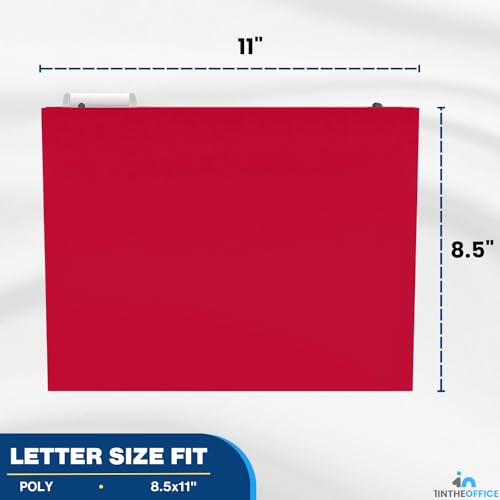 1InTheOffice Poly Expanding Hanging File Folders, Letter Size, Assorted,10/Pack - Image 3