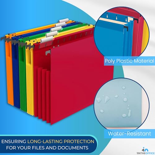 1InTheOffice Poly Expanding Hanging File Folders, Letter Size, Assorted,10/Pack - Image 4