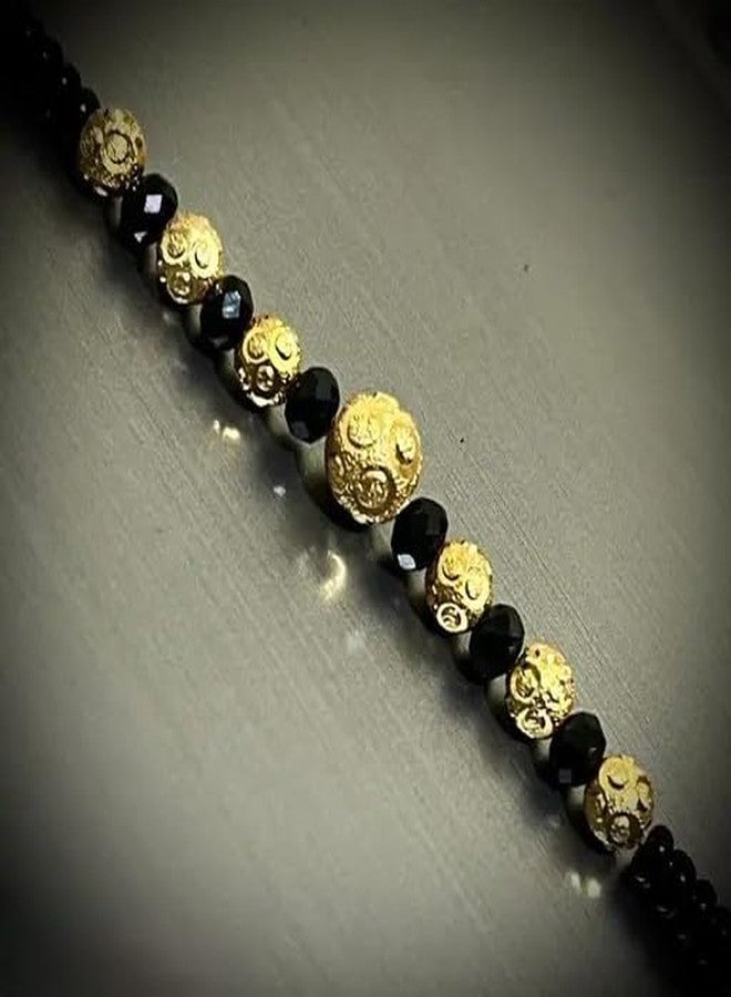 MONEV One Gram Gold Plated Jewellery Mangalsutra Tanmaniya Nallapusalu Necklace For Women and Girls (Design_1) - Image 3