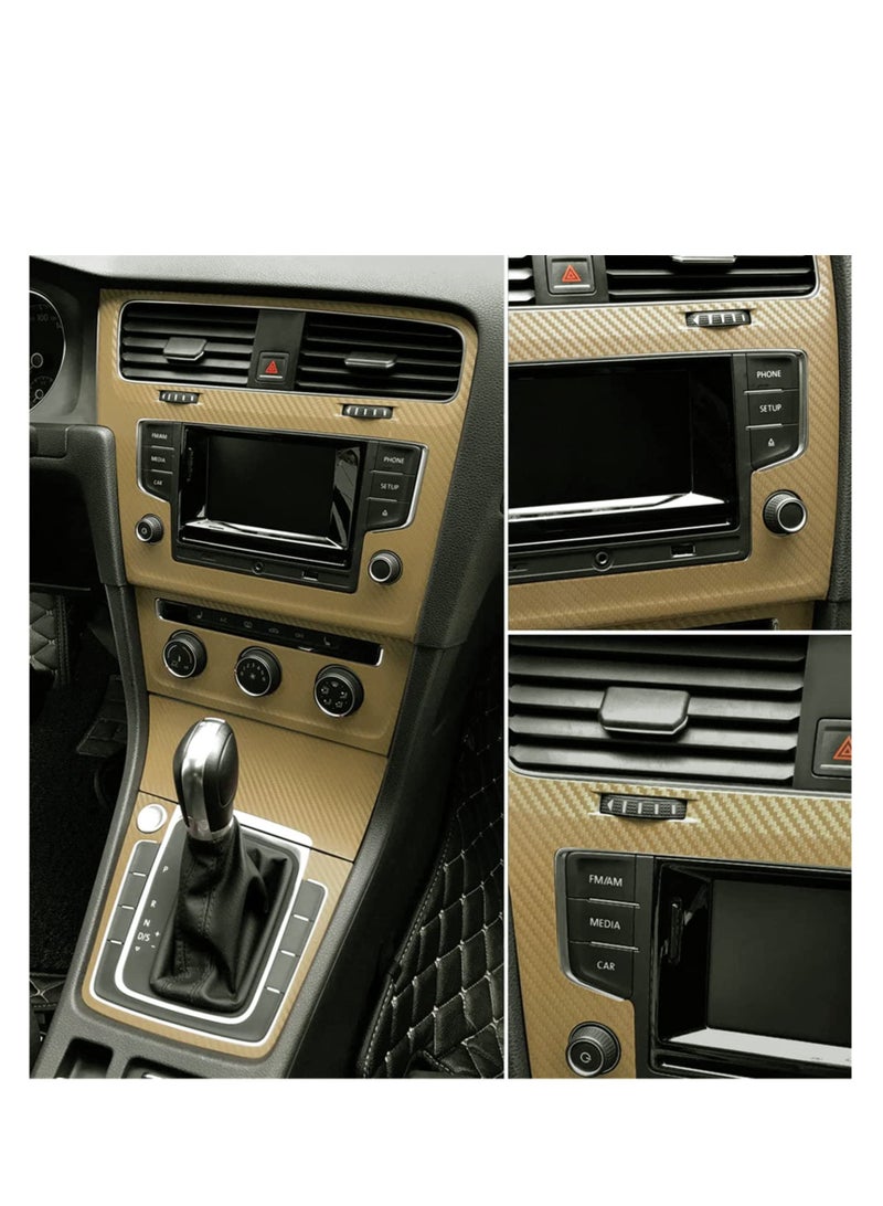 SYOSI 3D Carbon Fiber Wrap Vinyl Film Car Interior Wrap Stickers Tape for Cars Auto and Motorcycle DIY Decoration Crafts 152X30cm Gold - Image 2