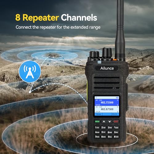 Retevis Ailunce HA1G GMRS Radio, IP67 Waterproof, GMRS Handheld Radio with Cable, Support Chirp, NOAA, 2800mAh, Repeater Capable Two Way Radio with USB-C Charging, for Offroad, Emergency - Image 3