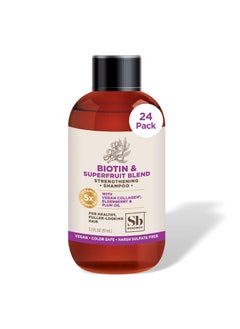 Soapbox Biotin Shampoo Travel Size Biotin  Collagen Super Fruit Bulk 24 Pack Travel Toiletries  Volumizing  Repairing Shampoo to Promote Hair Growth Strength 24Pack 33 oz Each