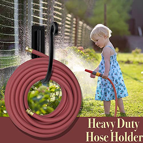 YANGSHUO Garden Hose Holder Outside: 2 Pack Wall Mount Water Hose Holder - Heavy Duty Garden Water Hose Hanger for Outside Hose Storage - Image 5