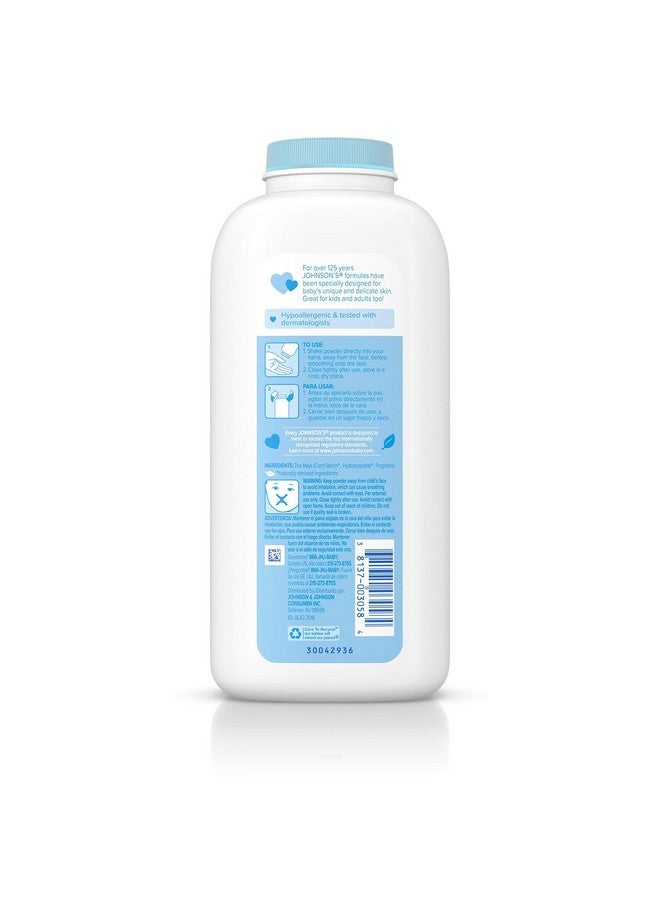 Baby Powder - Naturally Derived Cornstarch With Aloe & Vitamin E - 15 Oz - Made In Thailand