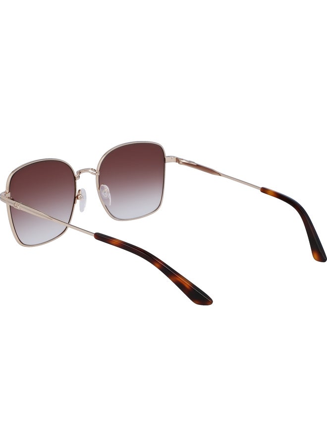 CALVIN KLEIN FULL RIM METAL MODIFIED RECTANGLE CALVIN KLEIN SUN CK23100S N 5618 (717) GOLD - Image 3