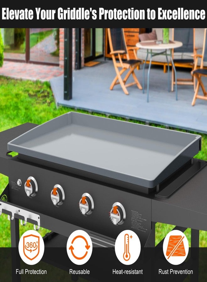 BESSIO Silicone Griddle Mat Cover for Blackstone - 36 Inch True All-Encompassing Coverage Heavy Duty Food Grade Grill Buddy Mat, All Season Cooking Surface Protective Cover - Image 4
