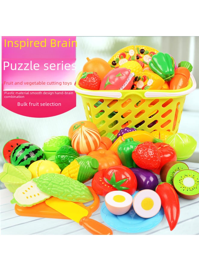 Children's Play House Kitchen Early Education Educational Toys Fruit Cut And Play Cut And See Cut Fruit Vegetables Single-Color:Broccoli - Image 2