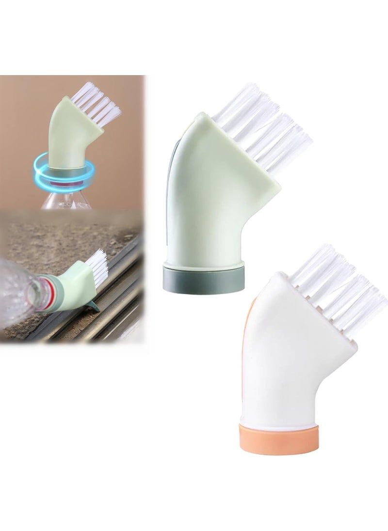 PURCHASE ZONE PURCHASE ZONE 2 in 1 Water Bottle Brush Cleaner MultiUse Cleaning Brush Crevice Grout Cleaning Brush Wet and Dry Cleaning Brush Bottle Cap Cleaning Brush MultiColor Pack of 2 