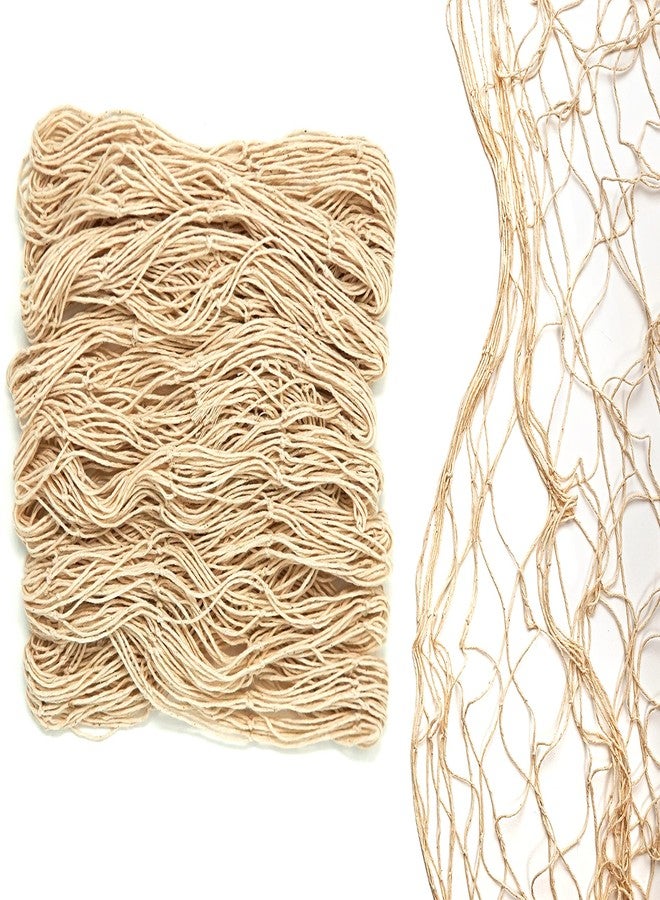 Bluetable Netting Decoration, Fish Net Party Decor Natural Color Cotton Netting 48' x 144' Inches. Fishnet for Nautical, Pirate, Hawaiian, Underwater, Beach, Ocean & Mermaid Theme - Image 1