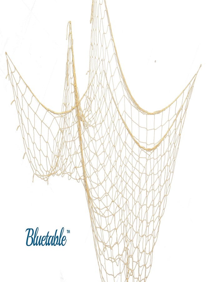 Bluetable Netting Decoration, Fish Net Party Decor Natural Color Cotton Netting 48' x 144' Inches. Fishnet for Nautical, Pirate, Hawaiian, Underwater, Beach, Ocean & Mermaid Theme - Image 2