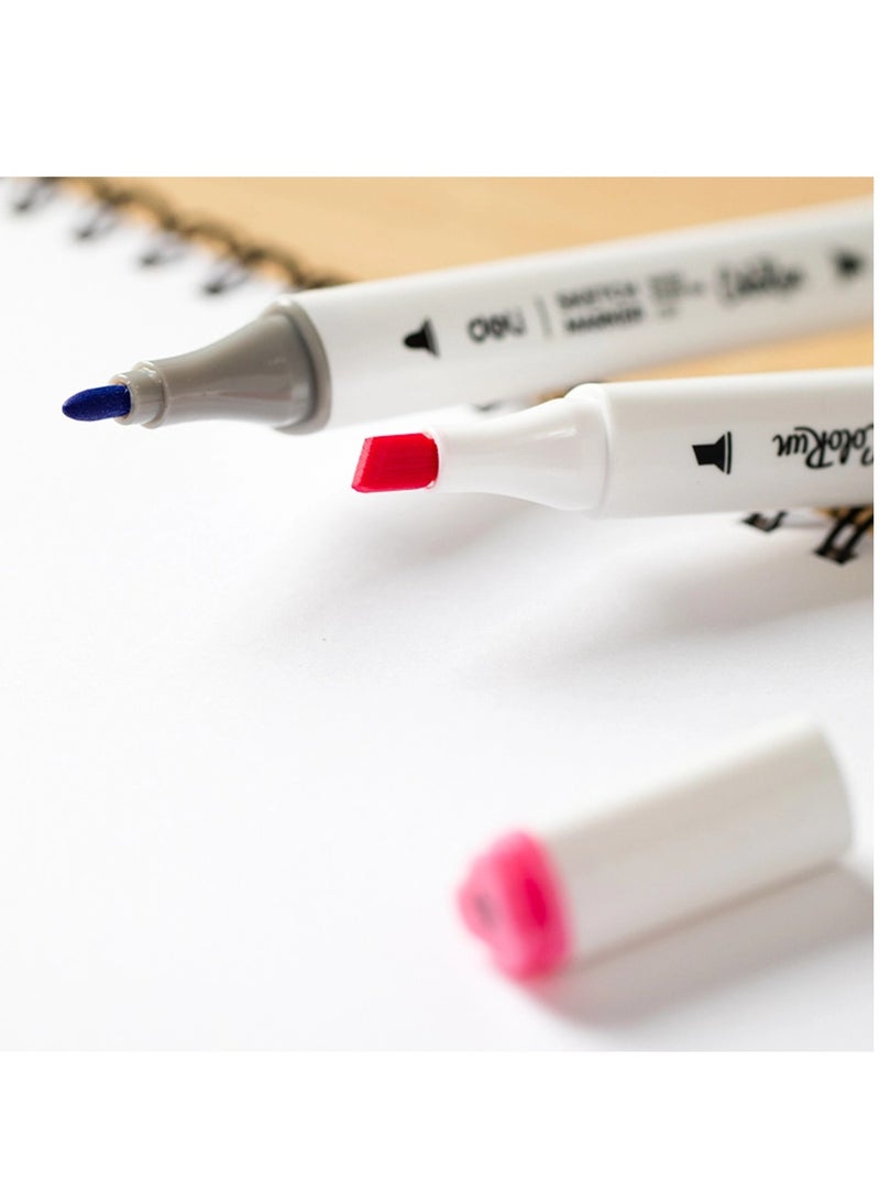 Deli Markers رسم مزدوجة الطرف 48 قطعة متعددة الألوان - Image 5