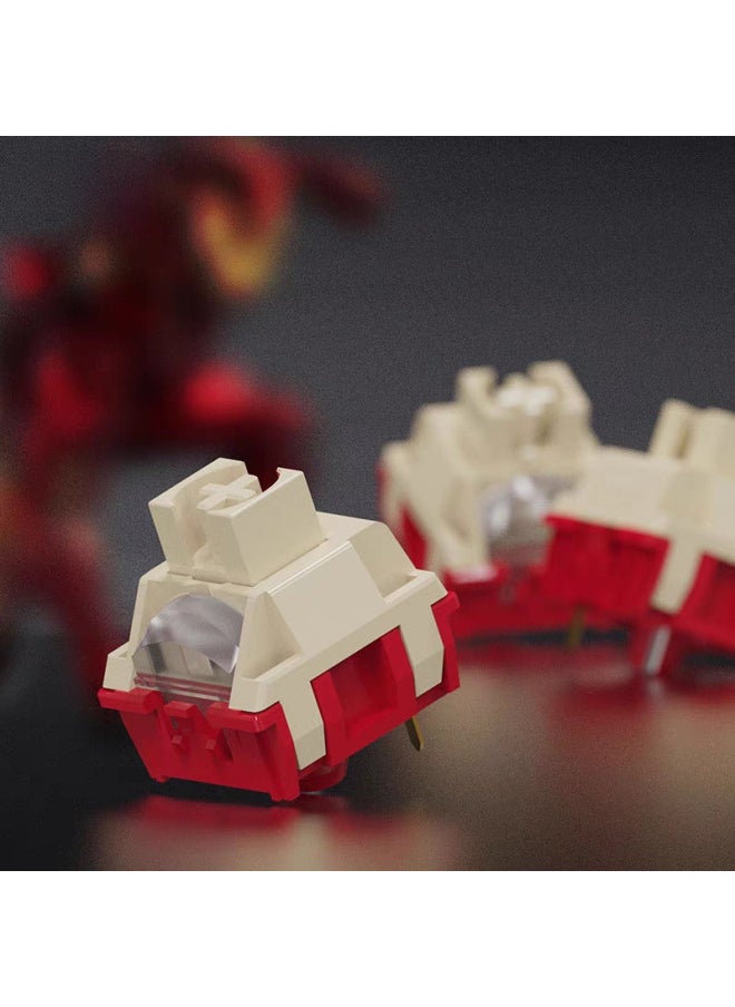 Generic - Digital Computer Keyboard Keycaps Cherry Mx Red Switches 104-key Ansi Layout Gaming Keyboard Keycaps Replacement-Color:Kaihua-BOX Tea Shaft V2 Black Background-gold-plated Spring - Image 1