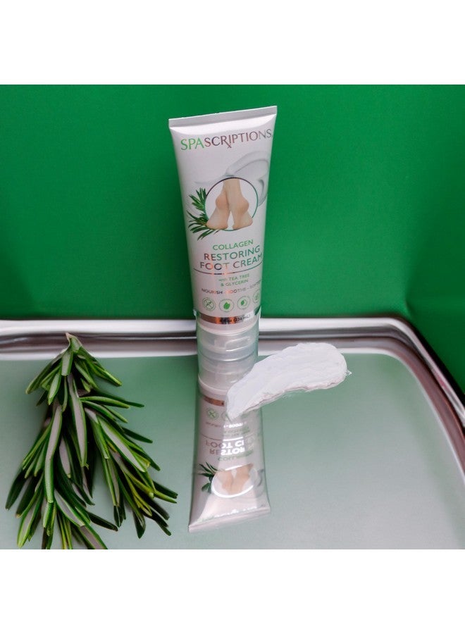 سباسكريبشنز كريم استعادة الكولاجين للقدمين، علاج للقدمين الجافة والمتشققة، مرطب ومصلح بشجرة الشاي والجلسرين وحمض الجليكوليك، أنبوب 8 أونصة - Image 3
