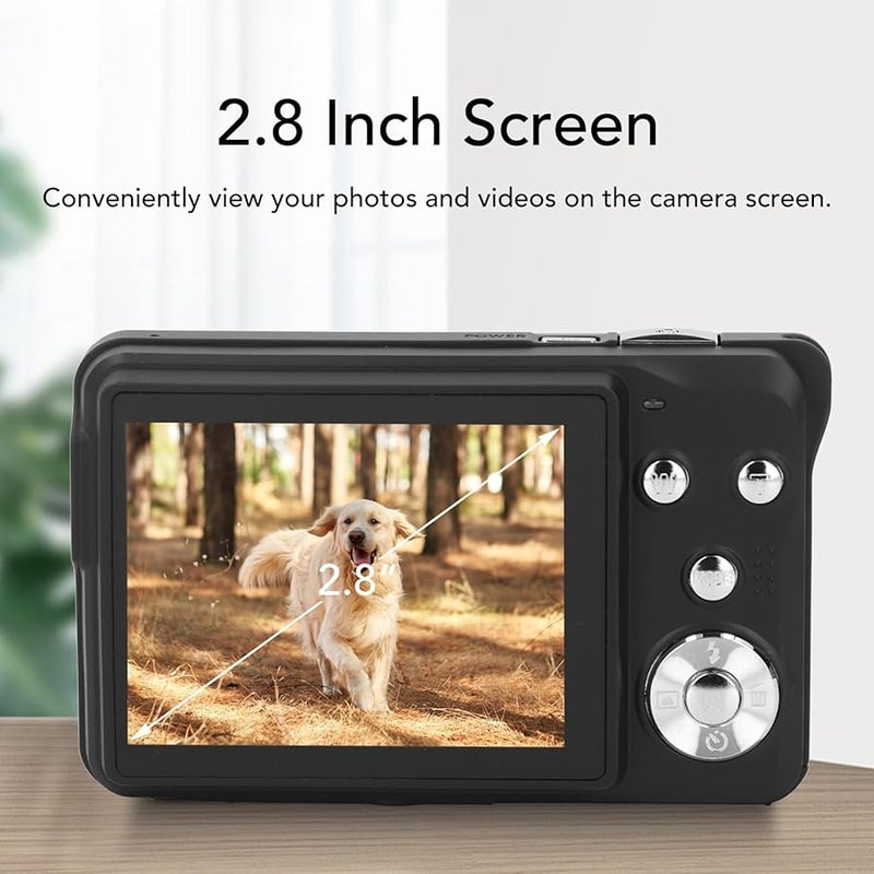 64MP 4K Digital Camera with 18X Zoom Anti Shake 2.8 Inch Screen Auto Focus Portable Camera Gift for Kids Students - Image 3