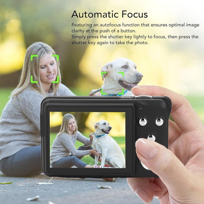 64MP 4K Digital Camera with 18X Zoom Anti Shake 2.8 Inch Screen Auto Focus Portable Camera Gift for Kids Students - Image 4