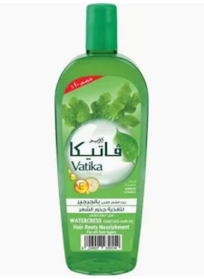 Vatika Naturals Watercress Enriched Hair| Marrow & Vitamin E | Hair Roots Nourishment for all Hair Types