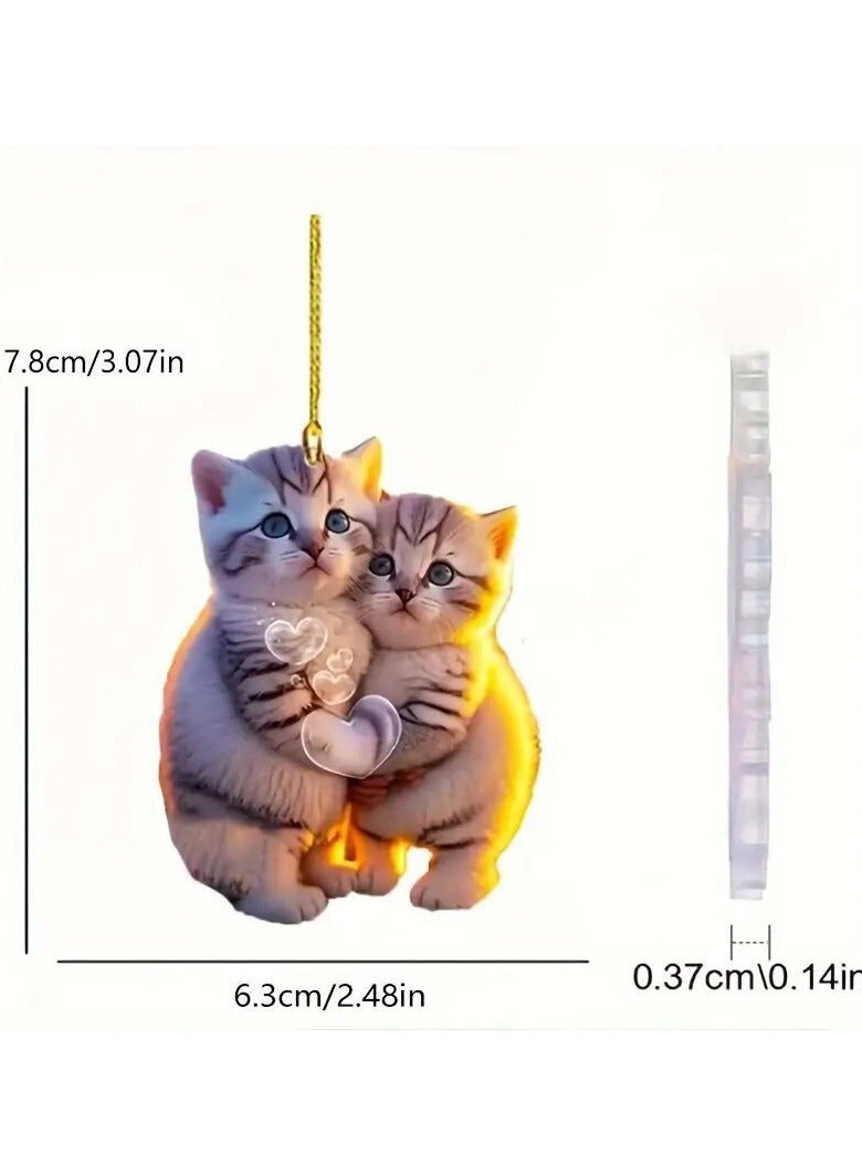 Generic New cat ornaments, couples, friends, cats, car pendants, backpacks, accessories, decorative keychains  - Image 3