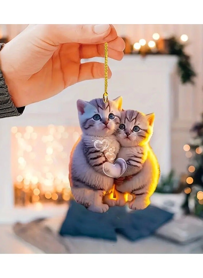 Generic New cat ornaments, couples, friends, cats, car pendants, backpacks, accessories, decorative keychains  - Image 4