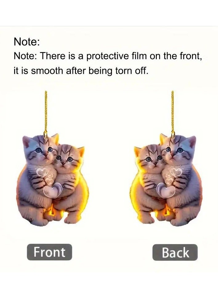 Generic New cat ornaments, couples, friends, cats, car pendants, backpacks, accessories, decorative keychains  - Image 5